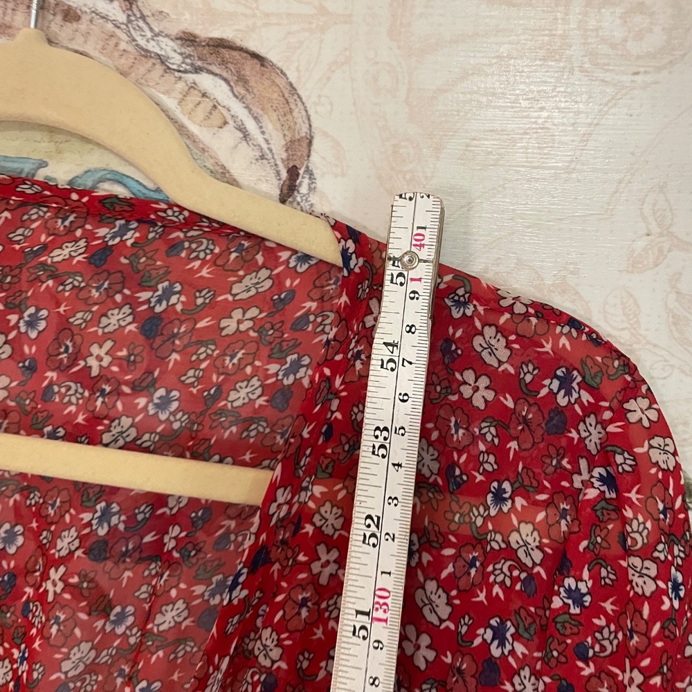 Pretty, sheer outer garment, 3/4 sleeve, sz Med - Picture 6 of 10